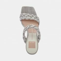 DOLCEVITA SALE PAILY RAFFIA WIDES LIGHT GREY RAFFIA