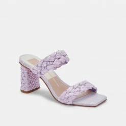 DOLCEVITA SANDALS PAILY RAFFIA HEELS LILAC RAFFIA