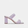 DOLCEVITA SANDALS PAILY RAFFIA HEELS LILAC RAFFIA