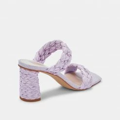 DOLCEVITA SANDALS PAILY RAFFIA HEELS LILAC RAFFIA