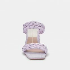 DOLCEVITA SANDALS PAILY RAFFIA HEELS LILAC RAFFIA