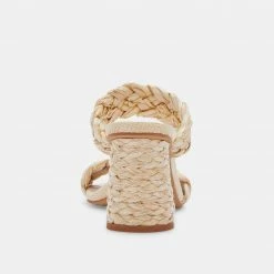 DOLCEVITA PAILY RAFFIA HEELS VANILLA RAFFIA SANDALS