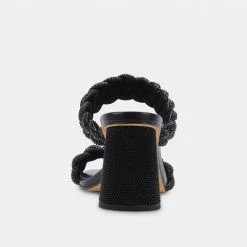 DOLCEVITA PAILY RHINESTONES BLACK RHINESTONE SANDALS