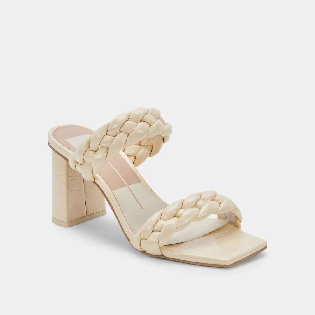 DOLCEVITA SANDALS PAILY HEELS BONE PATENT STELLA