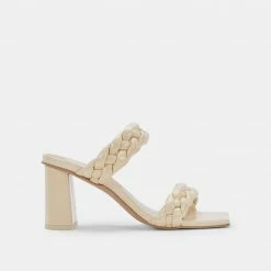 DOLCEVITA SANDALS PAILY HEELS BONE PATENT STELLA