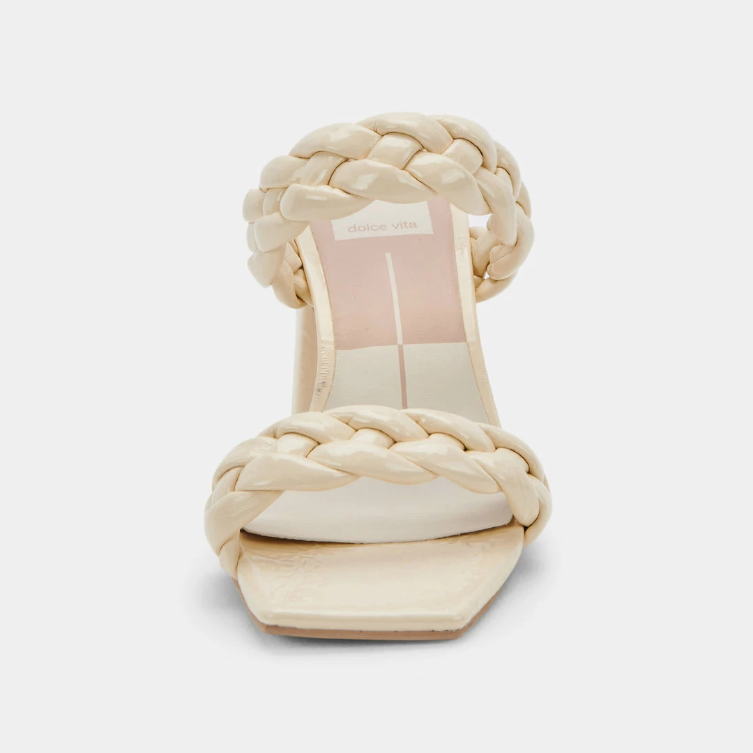 DOLCEVITA SANDALS PAILY HEELS BONE PATENT STELLA