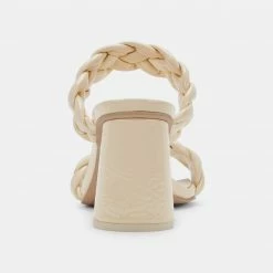 DOLCEVITA SANDALS PAILY HEELS BONE PATENT STELLA