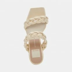 DOLCEVITA SANDALS PAILY HEELS BONE PATENT STELLA