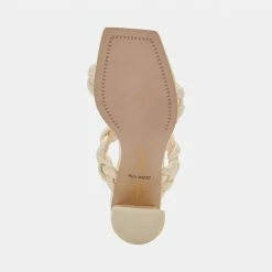 DOLCEVITA SANDALS PAILY HEELS BONE PATENT STELLA