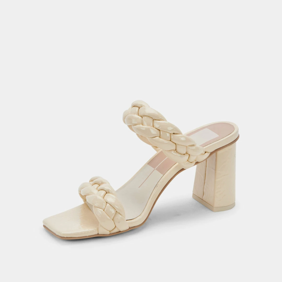 DOLCEVITA SANDALS PAILY HEELS BONE PATENT STELLA