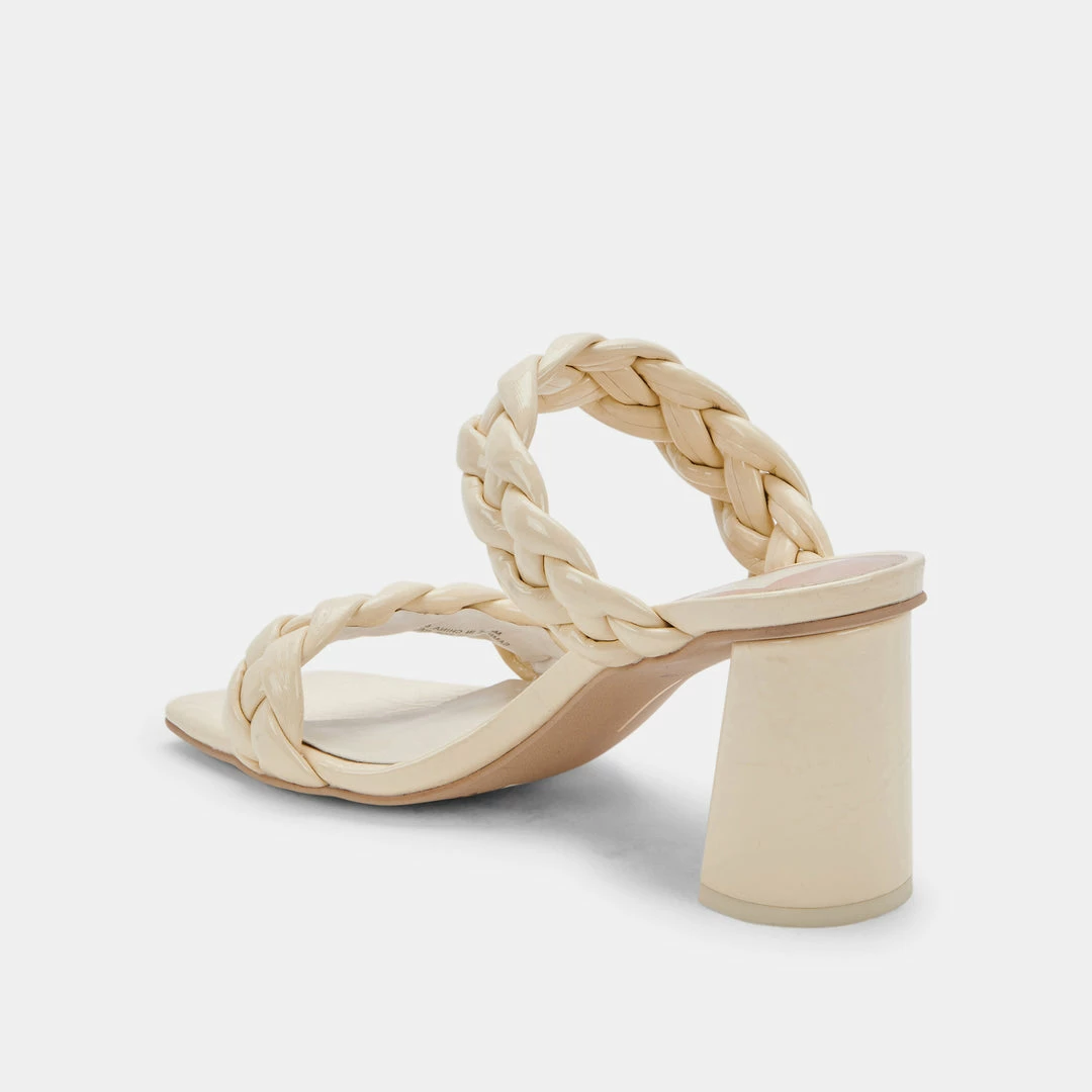 DOLCEVITA SANDALS PAILY HEELS BONE PATENT STELLA