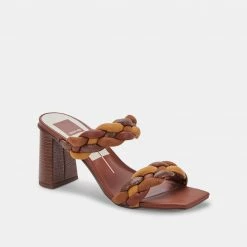 DOLCEVITA PAILY HEELS BROWN MULTI STELLA SANDALS