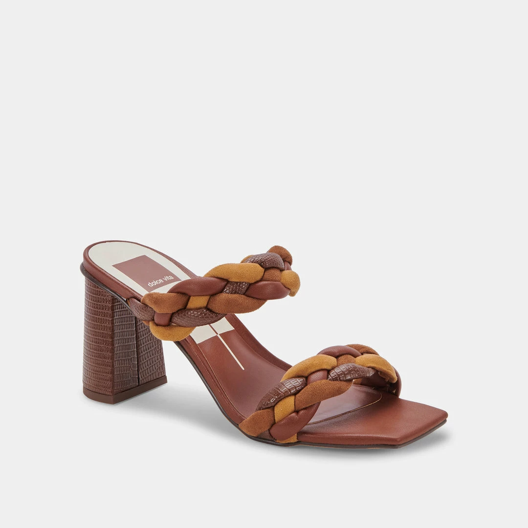 DOLCEVITA PAILY HEELS BROWN MULTI STELLA SANDALS