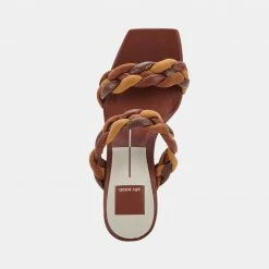 DOLCEVITA PAILY HEELS BROWN MULTI STELLA SANDALS