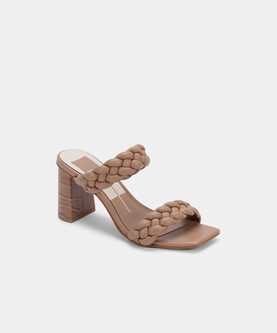 DOLCEVITA PAILY WIDE HEELS CAFE STELLA BRAIDED DETAILS