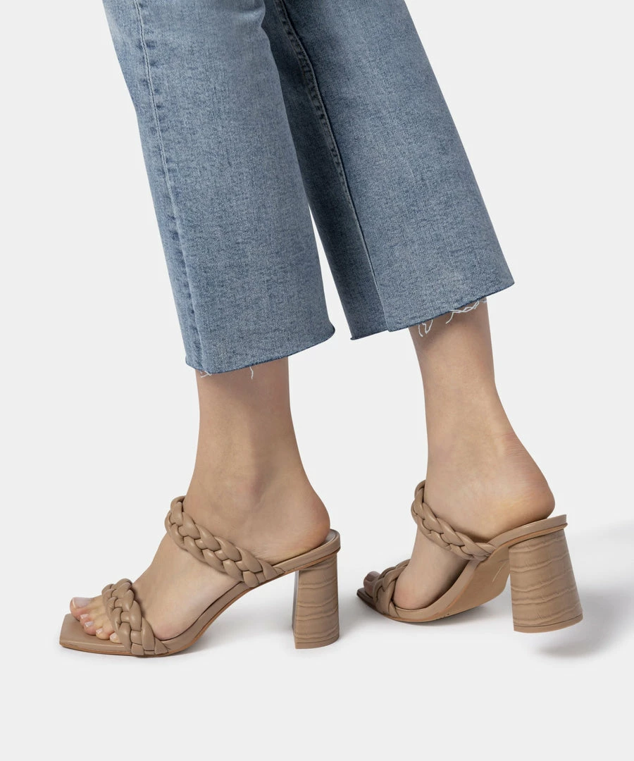DOLCEVITA PAILY WIDE HEELS CAFE STELLA BRAIDED DETAILS