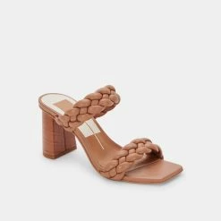 DOLCEVITA PAILY HEELS CARAMEL STELLA SANDALS