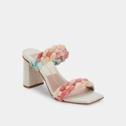 DOLCEVITA PAILY HEELS CORAL MULTI STELLA SUEDE SAVE THE DATE EDIT
