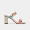 DOLCEVITA PAILY HEELS CORAL MULTI STELLA SUEDE SAVE THE DATE EDIT