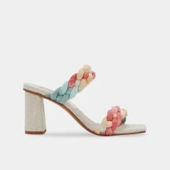 DOLCEVITA PAILY HEELS CORAL MULTI STELLA SUEDE SAVE THE DATE EDIT