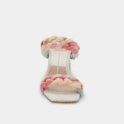 DOLCEVITA PAILY HEELS CORAL MULTI STELLA SUEDE SAVE THE DATE EDIT