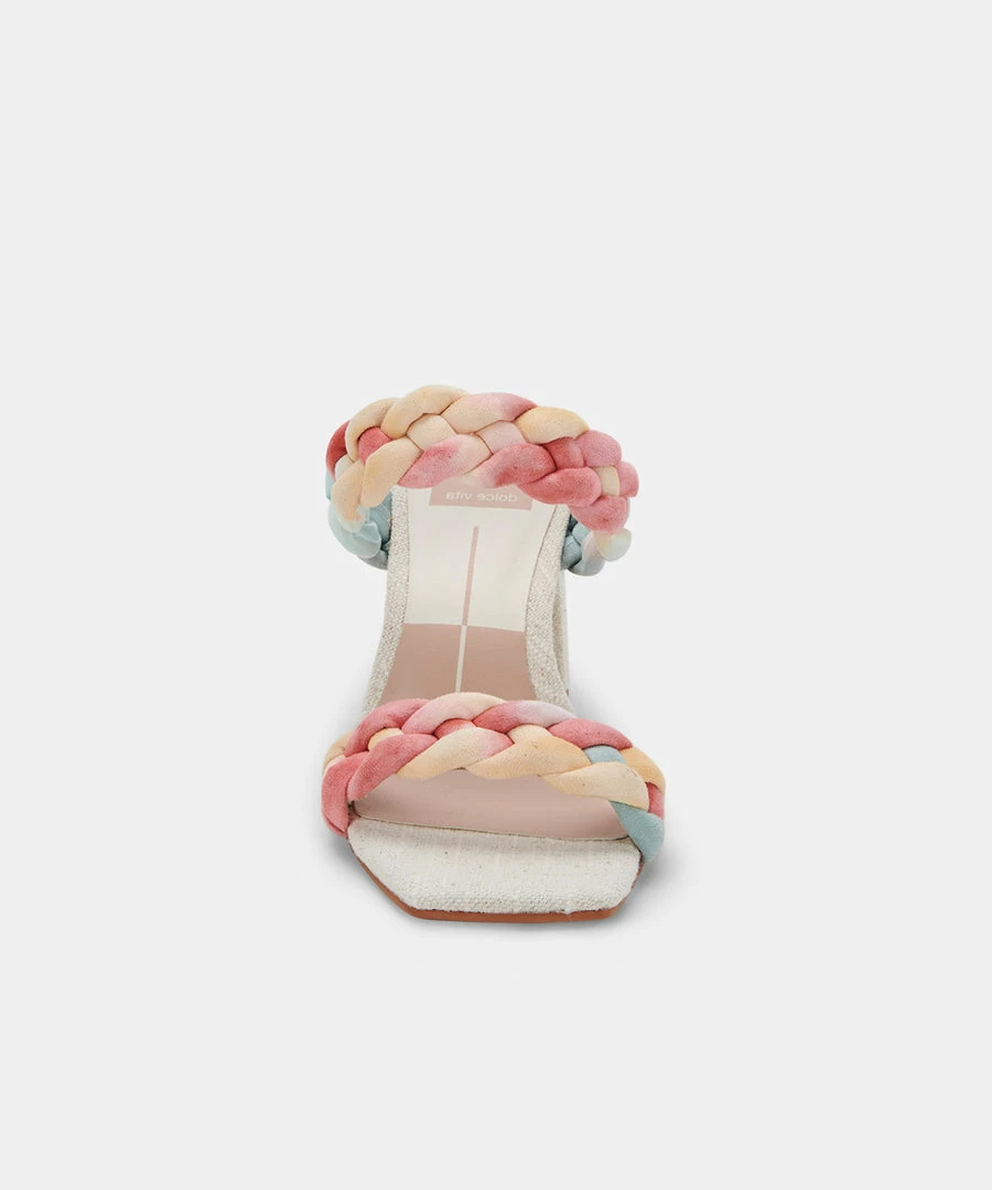 DOLCEVITA PAILY HEELS CORAL MULTI STELLA SUEDE SAVE THE DATE EDIT