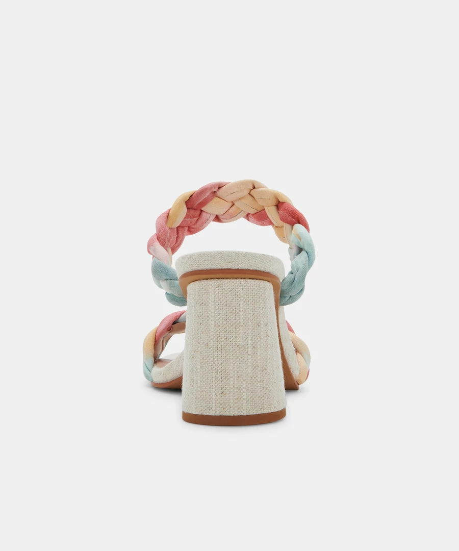 DOLCEVITA PAILY HEELS CORAL MULTI STELLA SUEDE SAVE THE DATE EDIT