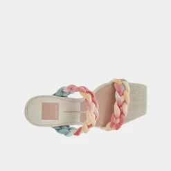 DOLCEVITA PAILY HEELS CORAL MULTI STELLA SUEDE SAVE THE DATE EDIT