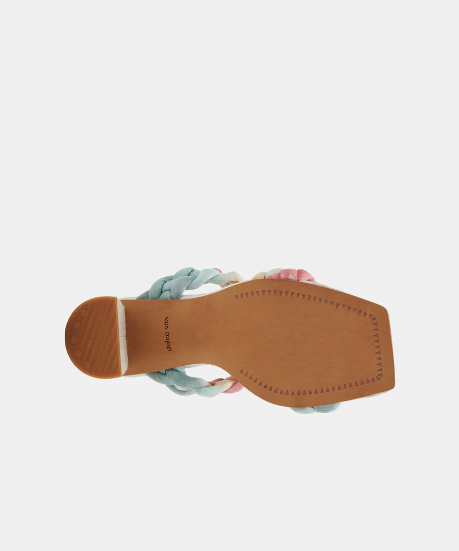 DOLCEVITA PAILY HEELS CORAL MULTI STELLA SUEDE SAVE THE DATE EDIT