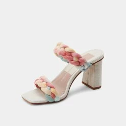 DOLCEVITA PAILY HEELS CORAL MULTI STELLA SUEDE SAVE THE DATE EDIT