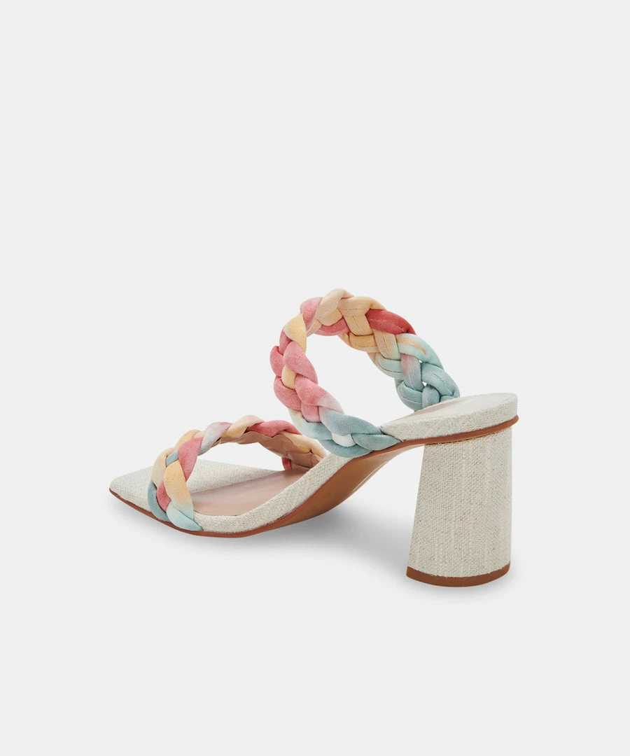 DOLCEVITA PAILY HEELS CORAL MULTI STELLA SUEDE SAVE THE DATE EDIT