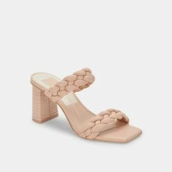 DOLCEVITA PAILY WIDE HEELS CREAM STELLA BRAIDED DETAILS