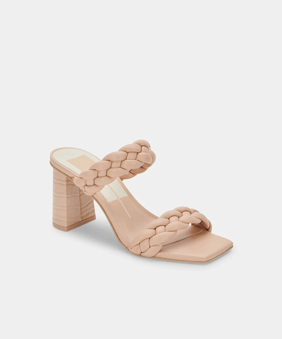 DOLCEVITA PAILY WIDE HEELS CREAM STELLA BRAIDED DETAILS