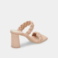 DOLCEVITA PAILY WIDE HEELS CREAM STELLA BRAIDED DETAILS