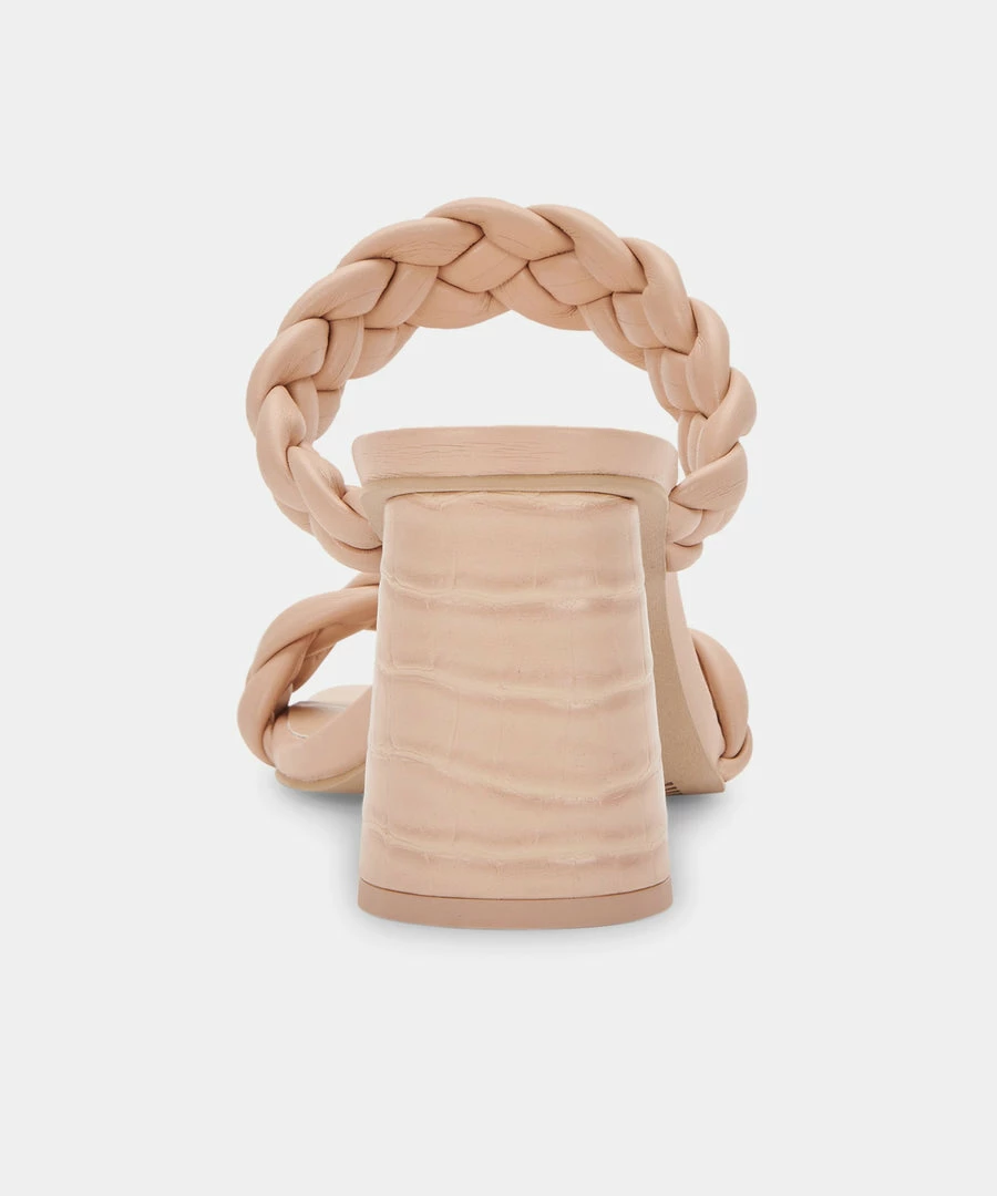 DOLCEVITA PAILY WIDE HEELS CREAM STELLA BRAIDED DETAILS