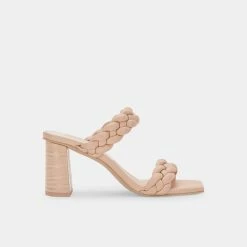 DOLCEVITA PAILY WIDE HEELS CREAM STELLA BRAIDED DETAILS