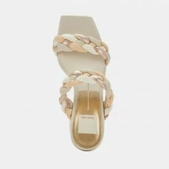 DOLCEVITA PAILY HEELS IVORY MULTI STELLA SANDALS