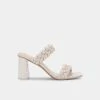 DOLCEVITA BRAIDED DETAILS PAILY WIDE HEELS IVORY STELLA