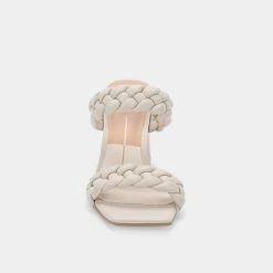 DOLCEVITA BRAIDED DETAILS PAILY WIDE HEELS IVORY STELLA