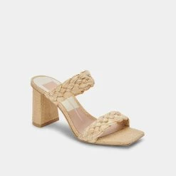 DOLCEVITA PAILY HEELS LT NATURAL RAFFIA