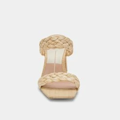 DOLCEVITA PAILY HEELS LT NATURAL RAFFIA