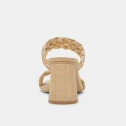 DOLCEVITA PAILY HEELS LT NATURAL RAFFIA