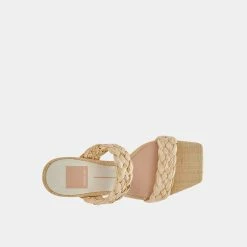 DOLCEVITA PAILY HEELS LT NATURAL RAFFIA