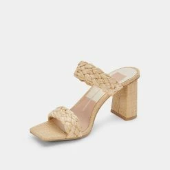 DOLCEVITA PAILY HEELS LT NATURAL RAFFIA