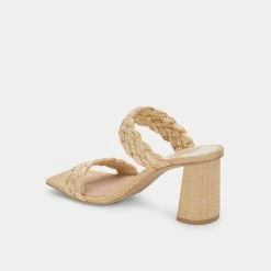 DOLCEVITA PAILY HEELS LT NATURAL RAFFIA
