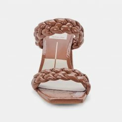 DOLCEVITA PAILY HEELS TAUPE PATENT STELLA SANDALS