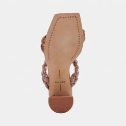 DOLCEVITA PAILY HEELS TAUPE PATENT STELLA SANDALS