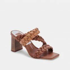 DOLCEVITA PARTHA HEELS BROWN MULTI STELLA SANDALS