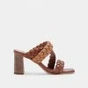 DOLCEVITA PARTHA HEELS BROWN MULTI STELLA SANDALS