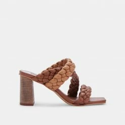 DOLCEVITA PARTHA HEELS BROWN MULTI STELLA SANDALS